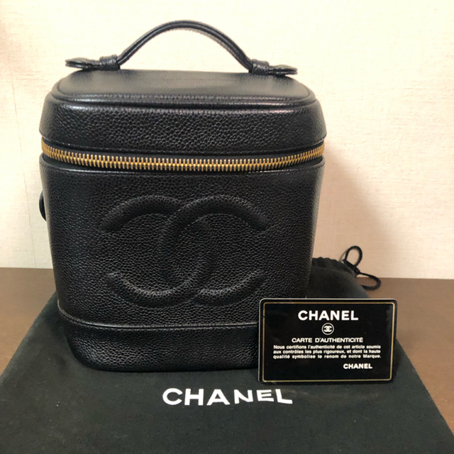 【正規品】CHANEL キャビアスキン　バニティバッグ