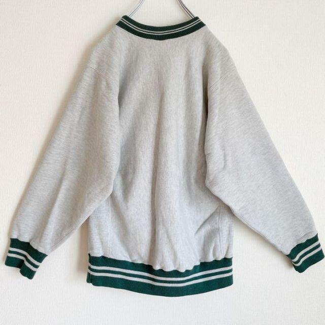 国産高評価 Champion - 90s チャンピオン リバースウィーブ Lアメリカ製 白グレー緑 刺繍ビッグロゴの通販 by fuufu's shop|チャンピオンならラクマ 高品質定番