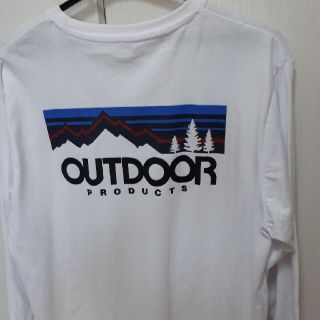 アウトドアプロダクツ(OUTDOOR PRODUCTS)の【新品未使用】OUTDOOR/アウトドアプロダクツバックプリント長袖TシャツLL(Tシャツ/カットソー(七分/長袖))