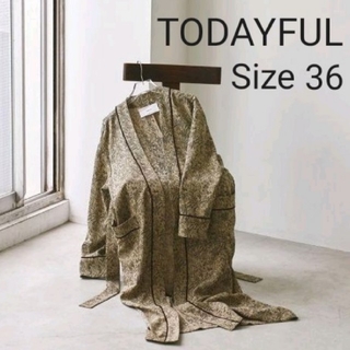 トゥデイフル(TODAYFUL)の【TODAYFUL】Jacquard Piping Gown Size36(ガウンコート)