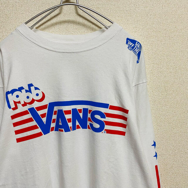 VANS(ヴァンズ)の一点物　バンズ VANS BMX OFTE トリコロール OLD BMX ロンT メンズのトップス(Tシャツ/カットソー(七分/長袖))の商品写真