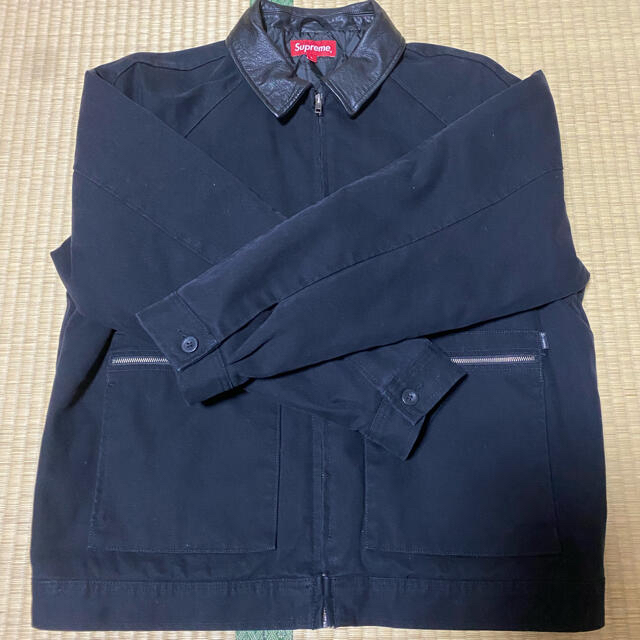 supreme 20fw Leather Collar Work Jacket | svetinikole.gov.mk