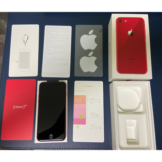 アップル(Apple)のiPhone8 64GB RED SIMフリー(ロック解除済み) (スマートフォン本体)