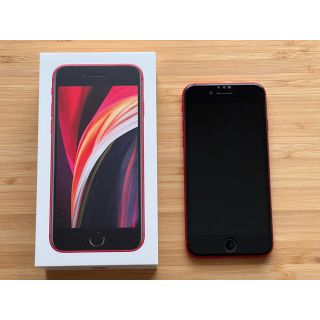 【美品】iphone SE(第2世代) se2 128GB レッド SIMフリー(スマートフォン本体)