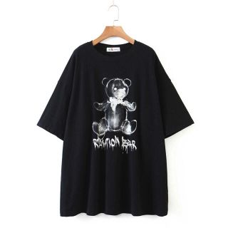 セール　新品　スケルトン ロック パンク Tシャツ ブラック　韓国 カワイイ(Tシャツ(半袖/袖なし))