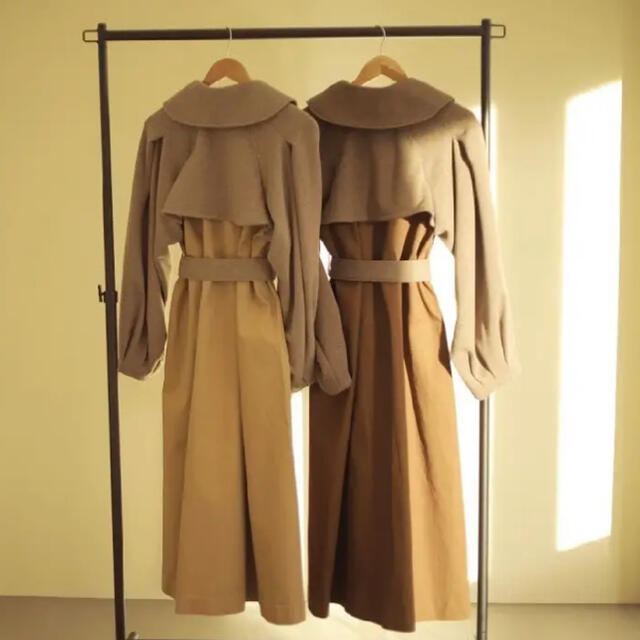 iamofficial♡volume tuck wool trench coat レディースのジャケット/アウター(トレンチコート)の商品写真