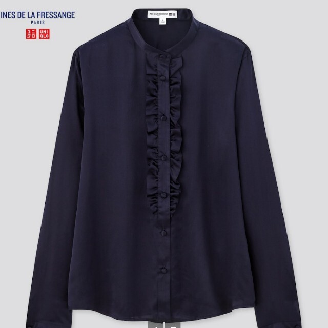 UNIQLO(ユニクロ)の【UNIQLOイネス】 シルクフリルブラウス レディースのトップス(シャツ/ブラウス(長袖/七分))の商品写真