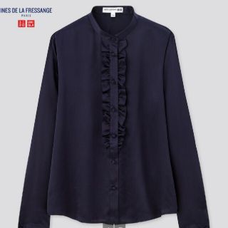 ユニクロ(UNIQLO)の【UNIQLOイネス】 シルクフリルブラウス(シャツ/ブラウス(長袖/七分))