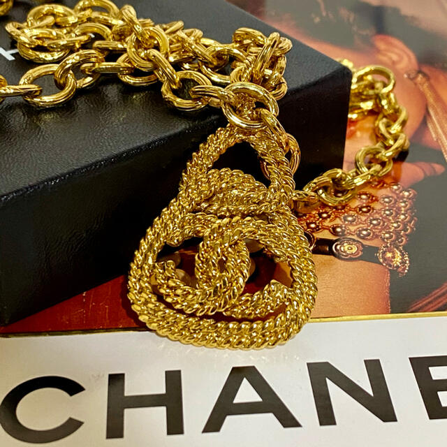 CHANEL - 希少 美品 90'S VINTAGE OLD CHANEL ゴールドネックレス