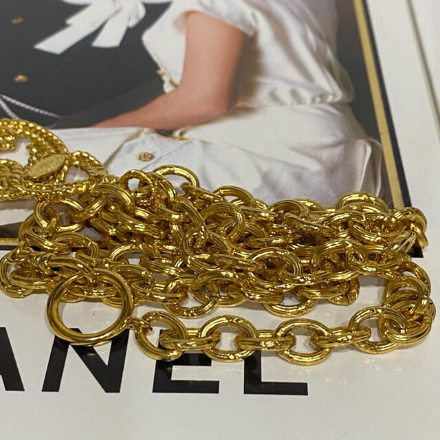 CHANEL(シャネル)の希少 美品 90'S VINTAGE OLD CHANEL ゴールドネックレス レディースのアクセサリー(ネックレス)の商品写真