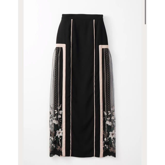 murral Framed flower skirt (Black) murral Framed flower skirt (Black)