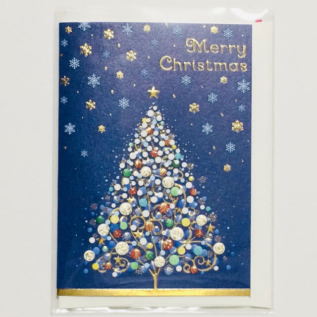 EASE ミニクリスマスカード　ネイビー　便箋付き | フリマアプリ ラクマ