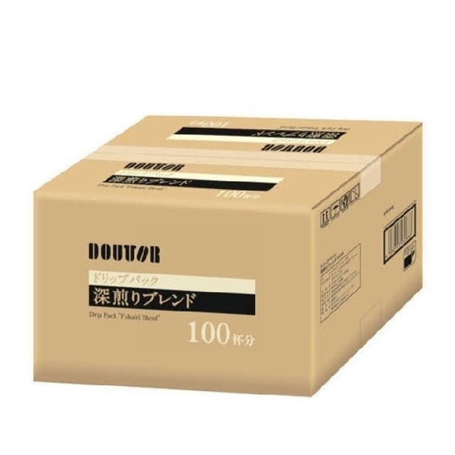 ドトール ドリップパック深煎りブレンド 1箱（100袋入）ドトールコーヒー 食品/飲料/酒の飲料(コーヒー)の商品写真