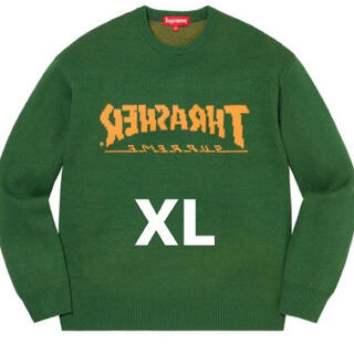 シュプリーム(Supreme)のsupreme thrasher sweater green XL サイズ　(ニット/セーター)