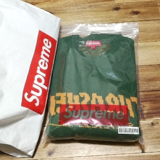 Supreme(シュプリーム)のSupreme Thrasher Sweater スラッシャー セーター L 緑 メンズのトップス(ニット/セーター)の商品写真