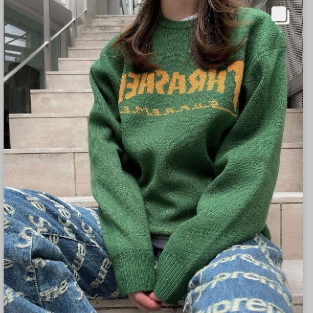 割引 Supreme Thrasher Sweater Green Lサイズ ecousarecycling.com