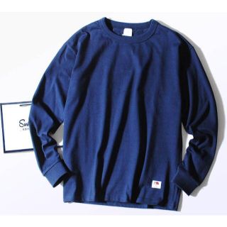 まるでスウェットのような厚手生地◎パームツリーロンT L ネイビー　STUSSY