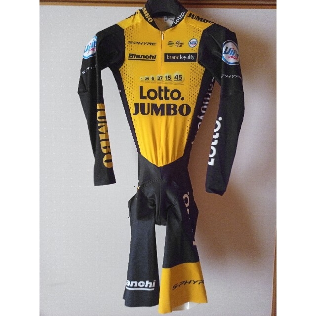 支給品　Lotto Jumbo　　サイクルジャージ　ワンピース　ロットNLユンボ | フリマアプリ ラクマ