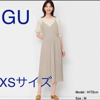 ジーユー(GU)のGU プリーツコンビネーションキャミソールワンピース(ロングワンピース/マキシワンピース)