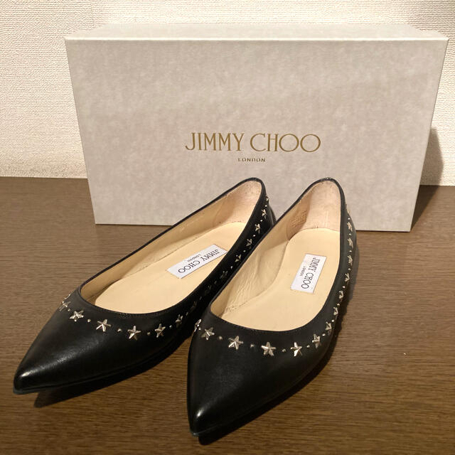 モウ1993様専用♡JIMMY CHOOスタッズフラットパンプス インターネット