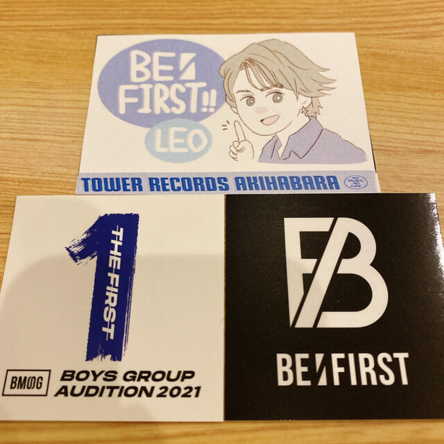 BE:FIRST ステッカー 2種 タワレコ秋葉原 LEO レオ イラストカード