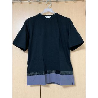 マルニ(Marni)のMARNI 切り替えTシャツ（ブラック×ライラック）(Tシャツ/カットソー(半袖/袖なし))