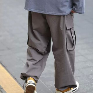 メンズ ワークパンツ カーゴパンツ グレー