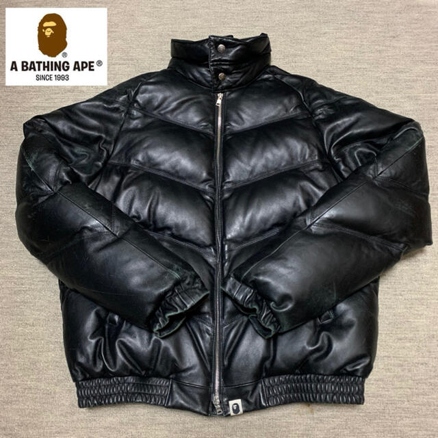 A Bathing Ape Sheep Leather Puffer Down