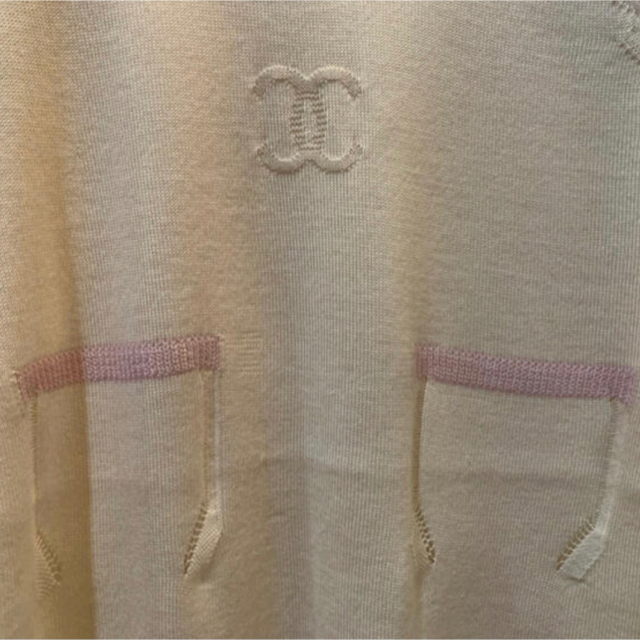 CHANEL シャネル 半袖 カシミヤ ニット 38サイズ