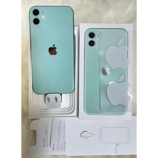 【美品】iPhone 11 グリーン 128GB SIMフリー(スマートフォン本体)