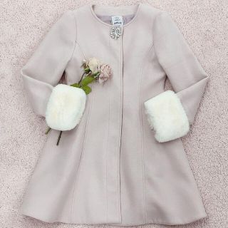 アンクルージュ(Ank Rouge)のAnk Rouge☆新品☆バックリボンノーカラーコート☆ピンク☆(ロングコート)