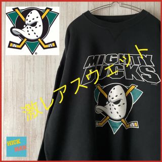 チャンピオン(Champion)の【ヴィンテージ】NHL  ダックス　ヴィンテージスウェット　サイズL(スウェット)