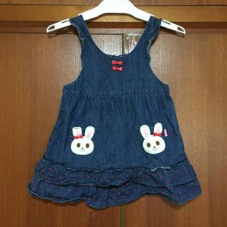 ミキハウス(mikihouse)のミキハウス★うさこ ワンピース ジャンパースカート 90サイズ(スカート)