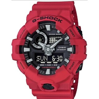 ジーショック(G-SHOCK)のCASIO G-SHOCK レッドアナデジ　新品　未使用　正規品　スーパーイルミ(腕時計(アナログ))