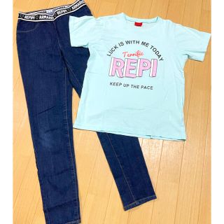 レピピアルマリオ(repipi armario)のrepipi armario レピピアルマリオ スキニーデニム&Tシャツセット(パンツ/スパッツ)