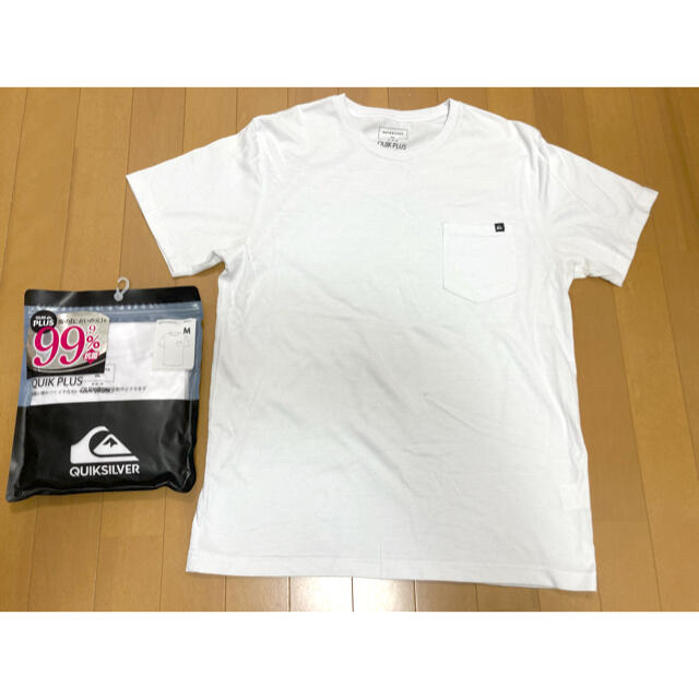 QUIKSILVER(クイックシルバー)のQUIKSILVER クイックシルバー白Tシャツ　Mサイズ　未使用品 メンズのトップス(Tシャツ/カットソー(半袖/袖なし))の商品写真