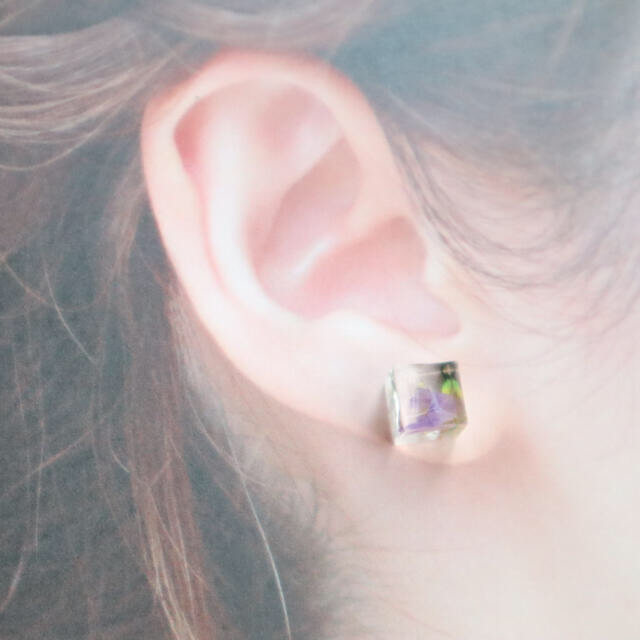 ミニキューブ♡スターチス レジンアクセサリー イヤリング/ピアス #56の通販 by arako's shop|ラクマ ミニキューブ♡スターチス レジンアクセサリー イヤリング/ピアス #56の通販 by arako's shop|ラクマ