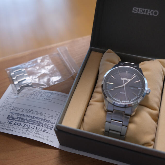 SEIKO 腕時計 SBPX063 スピリット　ソーラー　10気圧防水　シルバー