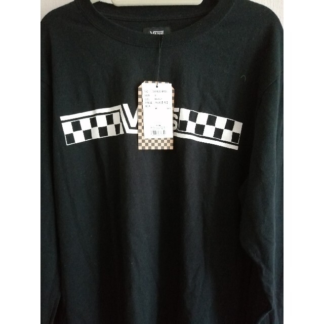 VANS(ヴァンズ)の専用 VANS チェッカーフラッグ ロンT 黒 メンズのトップス(Tシャツ/カットソー(七分/長袖))の商品写真