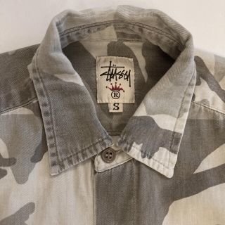 海外限定 STUSSY ステューシー ワークシャツ カモ 迷彩 M