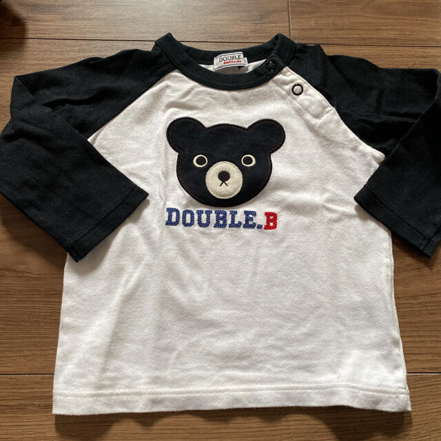 DOUBLE.B(ダブルビー)のミキハウス ロンT Tシャツ　＊　クマ　＊　70 80 ＊　baby キッズ/ベビー/マタニティのベビー服(~85cm)(Ｔシャツ)の商品写真