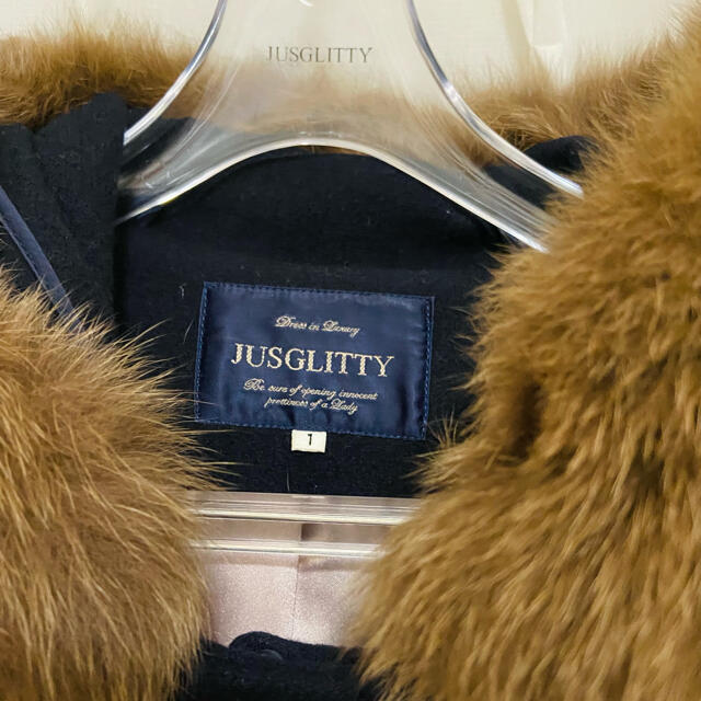 JUSGLITTY(ジャスグリッティー)のJUSGLITTY ジャスグリッティー ダッフルコート S レディースのジャケット/アウター(ダッフルコート)の商品写真