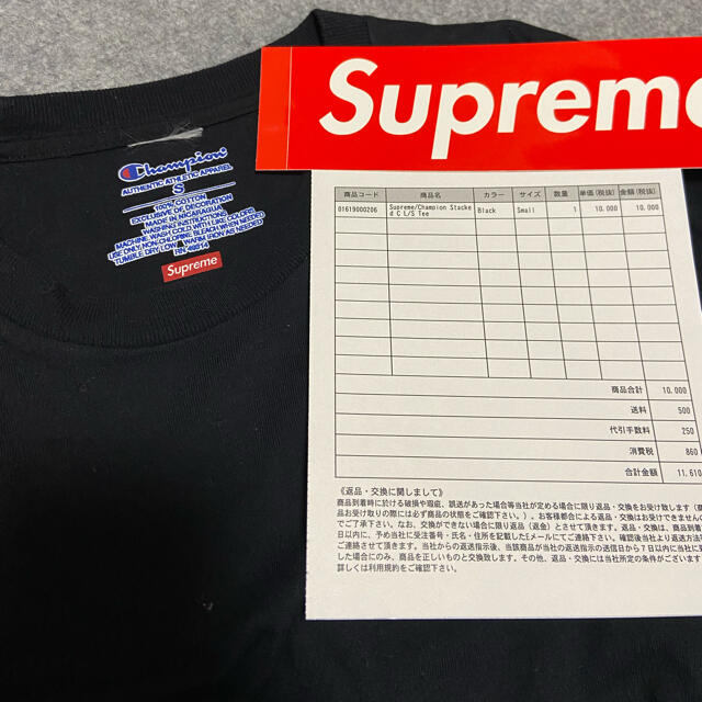 Supreme(シュプリーム)の正規品Supreme Champion Stacked C L/S Tee S メンズのトップス(Tシャツ/カットソー(七分/長袖))の商品写真