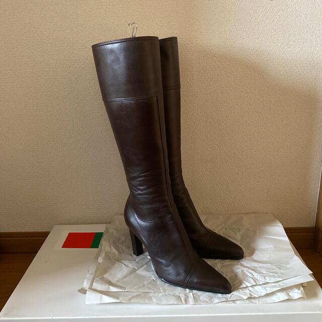 GINZA Kanematsu(ギンザカネマツ)のGINZA kanematsu ブラウン　ロングブーツ レディースの靴/シューズ(ブーツ)の商品写真
