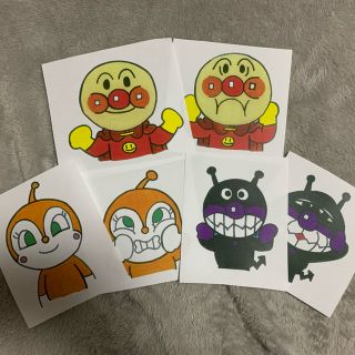 アンパンマンペープサート　にらめっこ　イラストのみ(知育玩具)