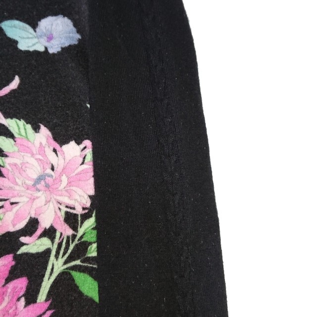 LEONARD(レオナール)の美品 LEONARD ニット セーター 花柄 ウール100% レディース 42 レディースのトップス(ニット/セーター)の商品写真