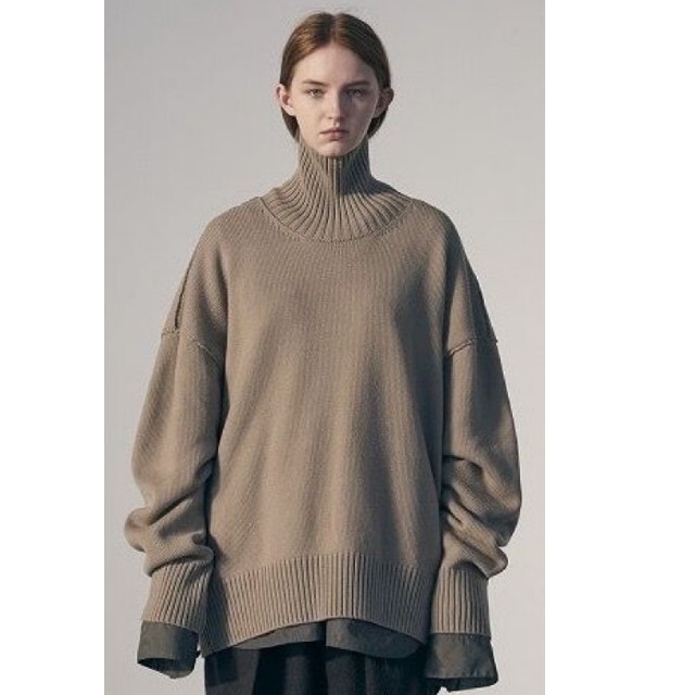 1LDK SELECT(ワンエルディーケーセレクト)のOversized Impression High Neck Knit LS メンズのトップス(ニット/セーター)の商品写真