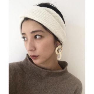 トゥデイフル(TODAYFUL)のTODAYFUL ソフトニットターバン ヘアターバン ヘアバンド 秋冬 白(ヘアバンド)