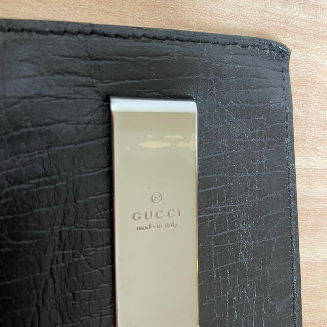 Gucci(グッチ)のGUCCI グッチ カードケース パスケース クリップ付き ブラック メンズのファッション小物(名刺入れ/定期入れ)の商品写真