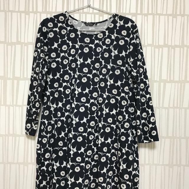 37cm身幅極美品 マリメッコ marimekko 花柄 シャツ ワンピース 36●３※